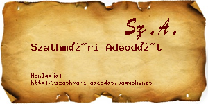 Szathmári Adeodát névjegykártya